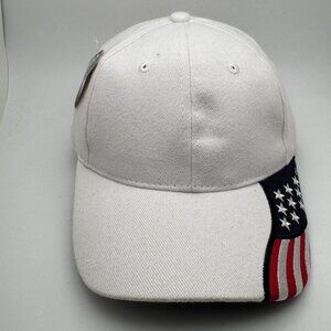 Rock Point Freedom White US Flag Stars Stripes Baseball Cap Hat Adjustable